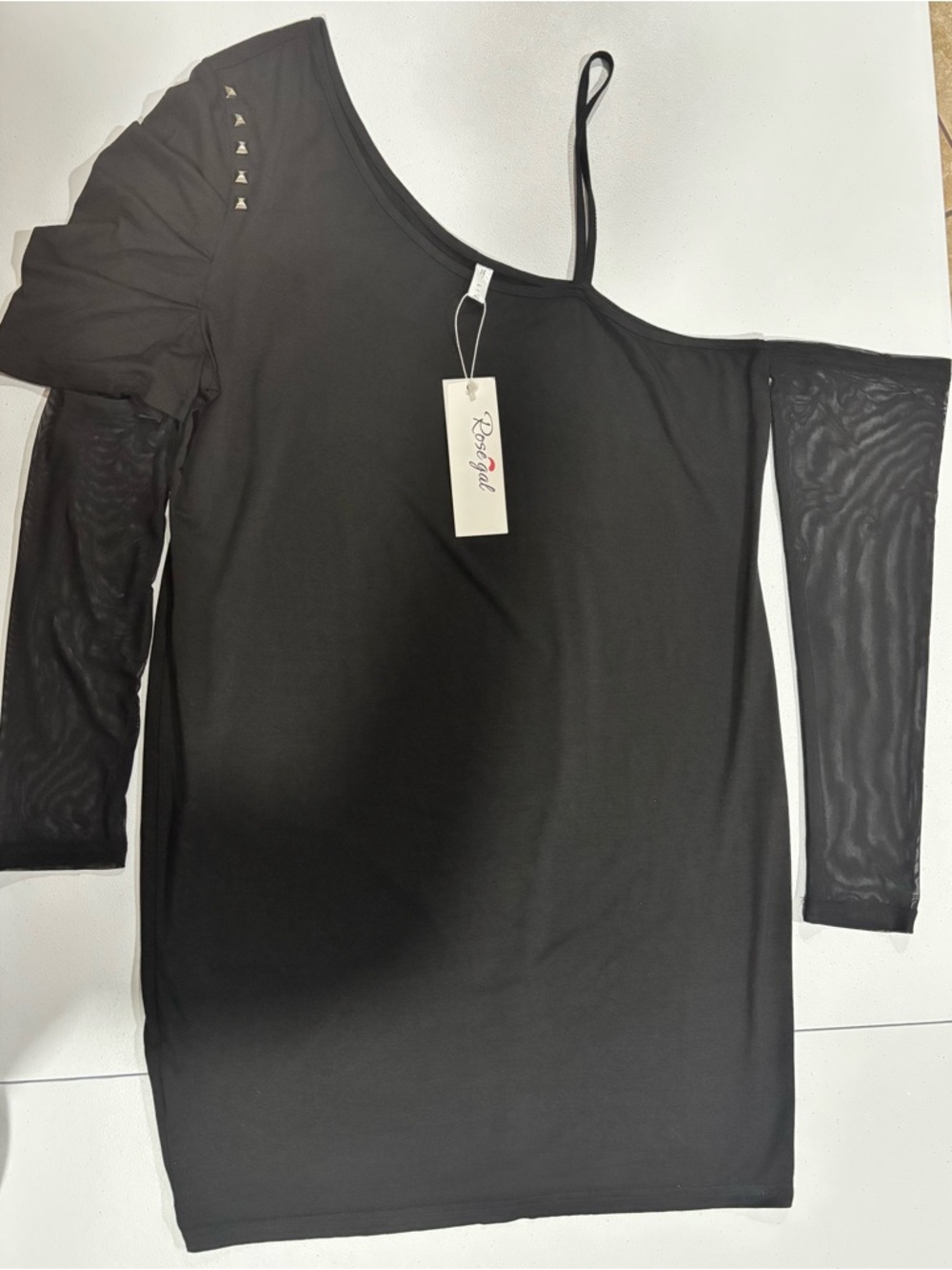 Rosegal Black Stretch Crewneck dress